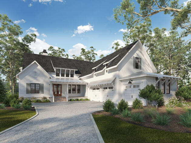 Lot 122 Plan Lot 122 Plan custom home 3D exterior rendering Bellwether Design + Build USA