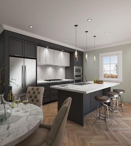 Kitchen Design Schemes Kitchen design schemes 3D interior renderings