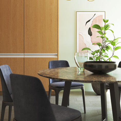 Kitchen renovation design 3D interior renderings