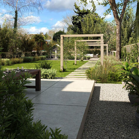 St. Albans Garden Design 3D landscape rendering Pehrsson Scott London UK